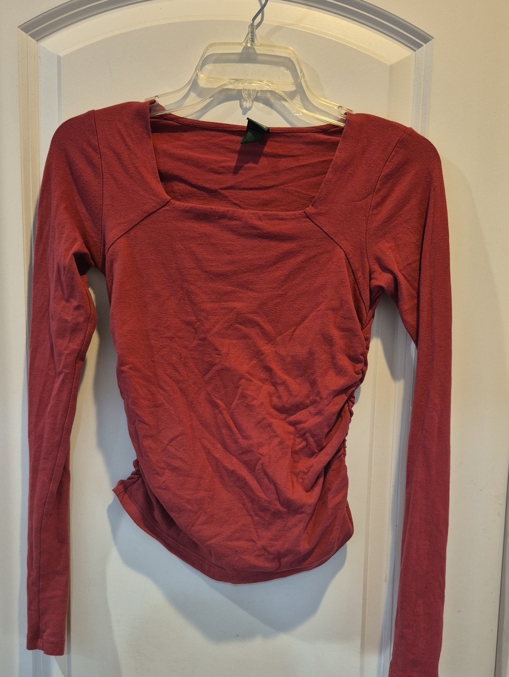 wild fable Long-Sleeve Square Neck Top in Rose